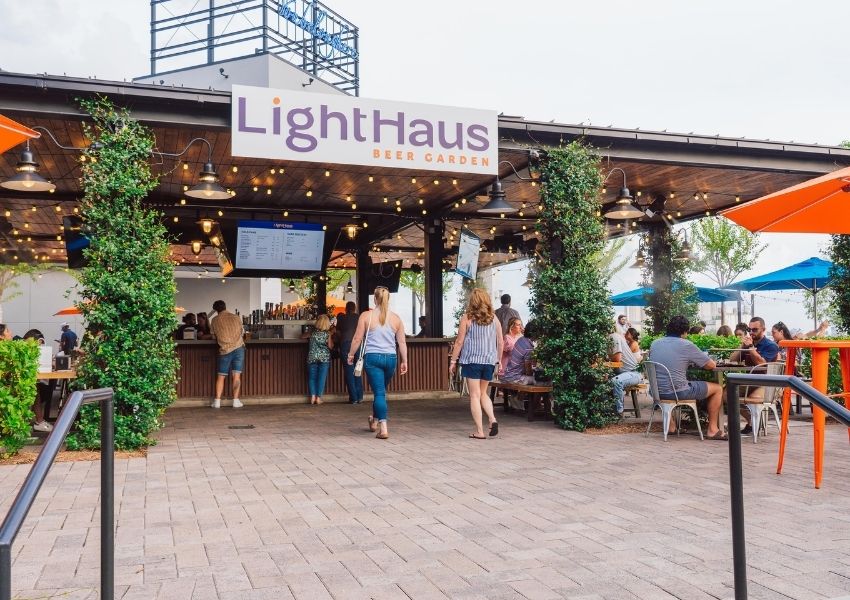 Restaurants in Sparkman Wharf: Lighthaus Beer Garden