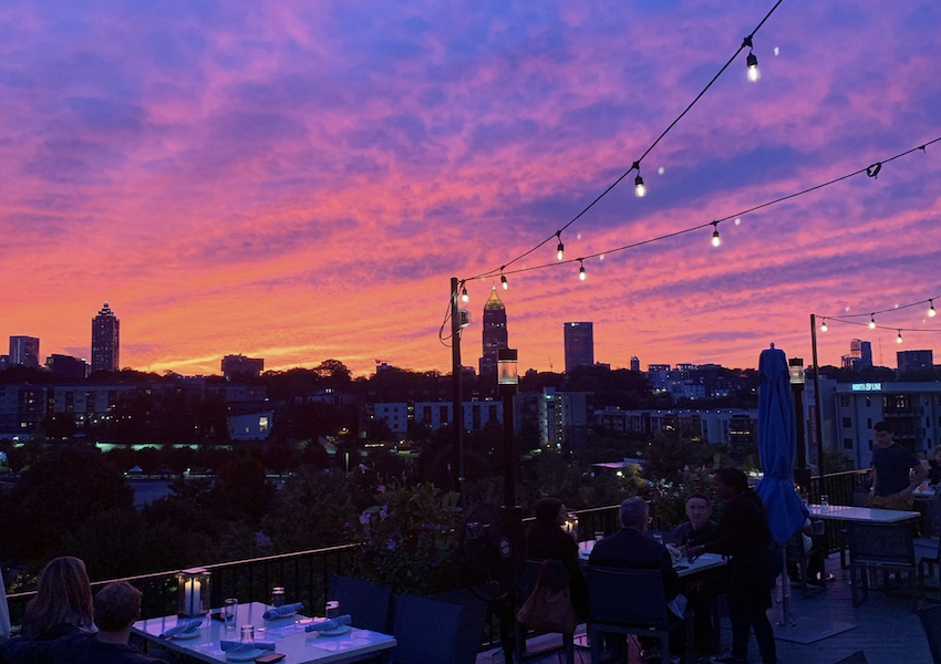 sunset in Atlanta