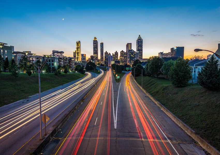 sunset in Atlanta