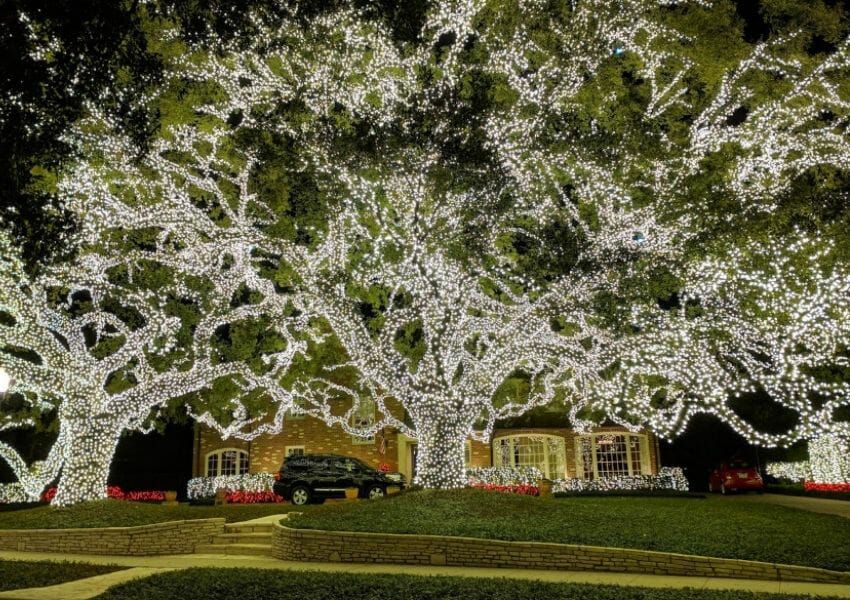 holiday lights in Houston