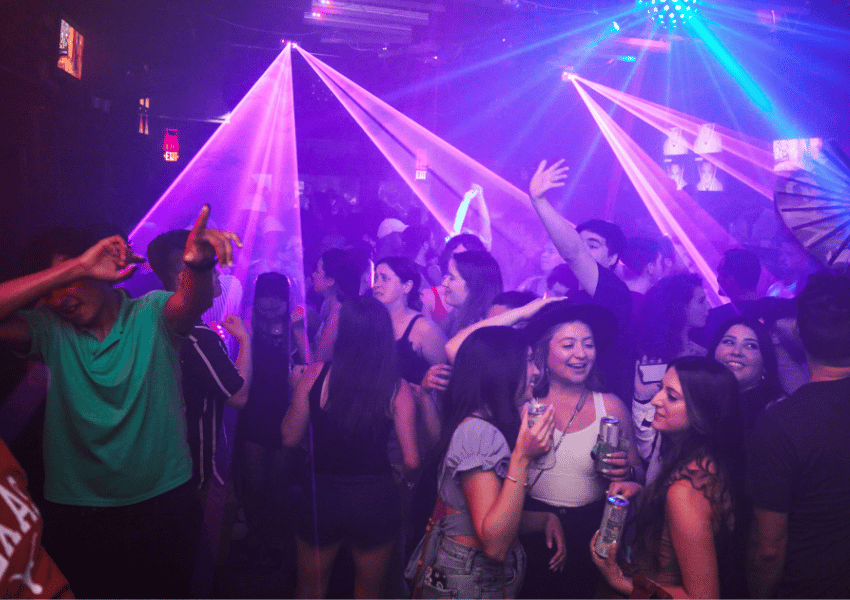 People dancing at Barbarellas in Austin