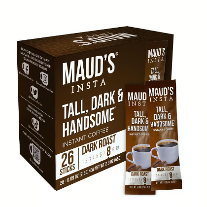 MAUD's instant dark roast coffee
